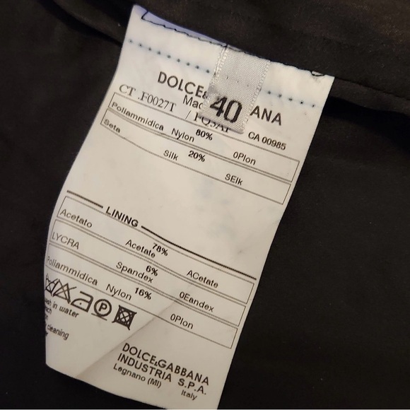 DOLCE & GABBANA Black Suit Blazer Skirt Suit Set VINTAGE - Picture 4 of 13